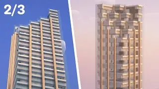 MINECRAFT | How to Build a SKYSCRAPER | Step-by-step Tutorial | Part 2/3