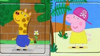 Gerald Giraffe and Peppa Pig - we play Pexeso for kids with cartoon characters Peppa Pig