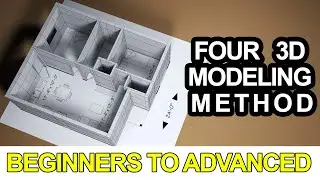 FOUR 3D Modeling Method in 3d Max  For Beginners to Advance