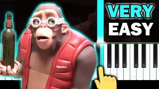 Monkeys Singing Chinese TikTok! - VERY EASY Piano tutorial