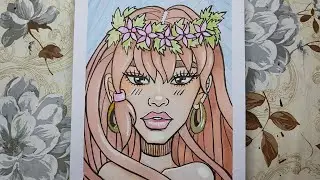 painting a beautiful girl with watercolor | P1 | 🌸 @irainly