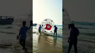 Murudeshwar Beach ⛱️ water games #travel #shorts #beachlife