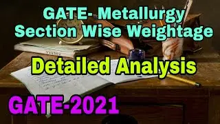 Gate Metallurgy Section wise Weightage// Important sections for Gate-2021// Gate-Metallurgy