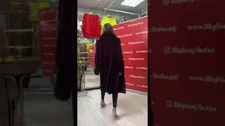 Шуба норковая, мех канадский, английский воротник, прямой крой, цвет гранатовый