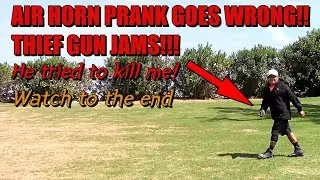 THIEF TRIES TO SHOOT ME - GUN JAMS!!! - THIEF CAUGHT!!!