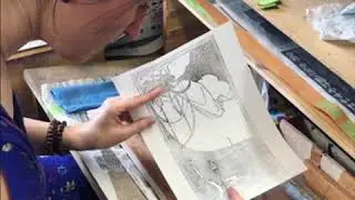 Woodblock printing at Mokuhankan