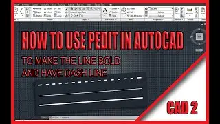 How to create bold and dash lines in AutoCAD - Pedit and Polyline in AutoCAD