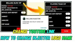 HOW TO CHANGE INJECTOR LOGO , NAME , YOUTUBE LINK | HOW TO CHANGE BELLARA BLRX INJECTOR