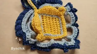 Crochet bud / В'язання гачком фантазійного бутону для ірландського мережива