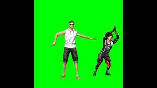 Freefire 2 in one green screen emote|animated green effect|Green screen Effect|Dj Adam