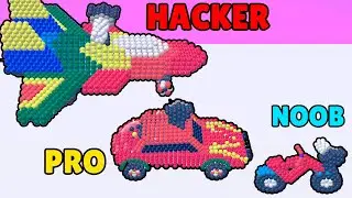 NOOB vs PRO vs HACKER in Magnetic Vehicle Run