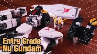 Easy to Build, But Excellent Shape - Entry Grade Nu Gundam ASMR Speed Build Up (RX-93)