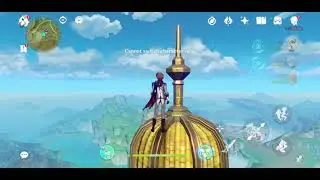 Genshin Impact - How to climb up the Jade Chamber's roof top, in pixelated