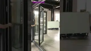 The latest design of aluminum alloy folding sliding glass door，good heat and sound insulation effect