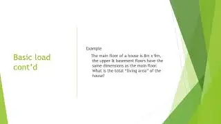 HOUSING__Basic Electrical Load Calculation- Single Dwelling Unit