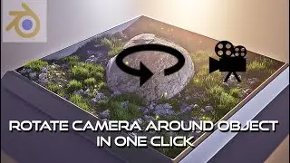 Rotate the Camera around the object in one Click - Blender Tutorial