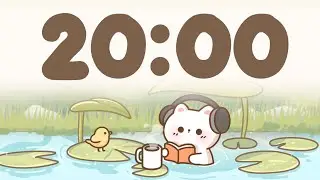 20 Minute Timer with Lofi 🍃 Cute Cat Study Timer Vibes