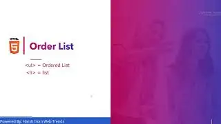 How to create a Order List in HTML 🔥🔥🔥