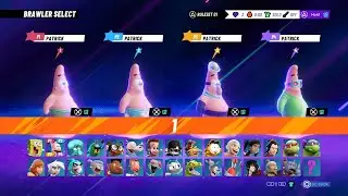 Nickelodeon All-Star Brawl 2 PS5 4-Player Co-Op *All Patrick Skins* Stock Battles! Spongebob Stages!