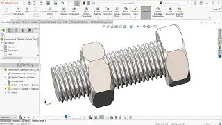 Solidworks tutorial । Tutorial of thread features with animation | Nut Bolt |