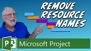 Remove Resource Names from the Gantt Chart View
