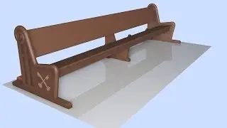 Design Church Pews Wood - 3D Models