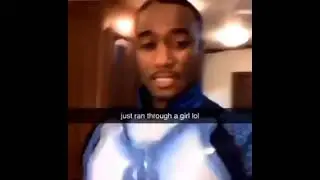 just ran through a girl lol