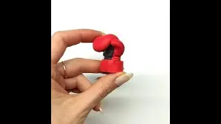 boxing glove, boxing, sport, keychain, free tutorial, polymer clay, handmade, fimo, cernit