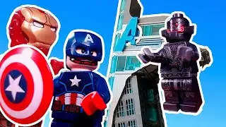 HOW to protect The AVENGERS Tower from a Robot Invasion (Stop Motion Animation)