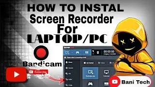How to install Screen Recorder 🎥 For Laptop 💻 Or PC  🖥️ | Bandicam 