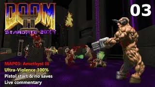 Doom II: Stardate 20X7 - MAP03: Amethyst III - Ultra-Violence 100%