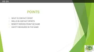 HPE - GAMES AND SPORTS: CONTACT SPORTS (JSS1 WK2)