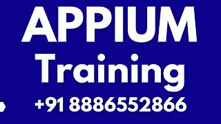 Appium Training for Beginners Demo Video Call +91 8886552866 Online Appium Training