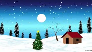 Christmas drawing | How to draw in computer |  paint in computer | Christmas tree drawing  #mspaint