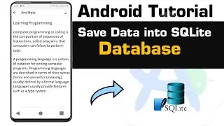 How to insert data into SQLite database in android studio