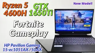 Ryzen 5 4600H GTX 1650 Ti Fortnite @All graphic settings | HP Pavilion 15 Gaming 15-ec1051AX/50AX/52