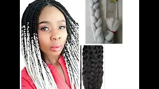 HOW TO OMBRE BOX BRAIDS USING TWO COLOURED BRAIDS