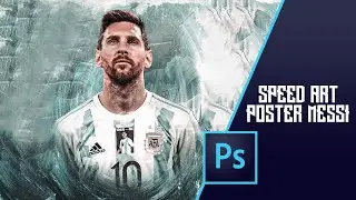 🏆🏆 MESSI & ARGENTINA CHAMPIONS 🏆🏆 | Photoshop Speed Art | Football Poster Design