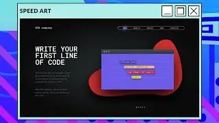 Web Design Speed Art - Sleek Tech Landing Page | FIGMA