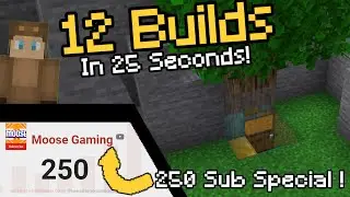 12 Builds in 25 Seconds! (250 Subscriber Special) | Minecraft 1.19.2