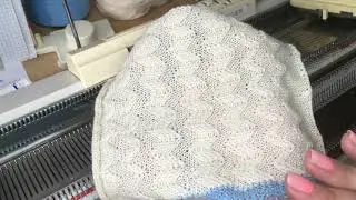 Blanket on a knitting machine/processing a blanket with industrial elastic/machine knitting