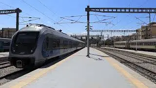 Local train (a Hyundai EMU) arriving at Tunis main station