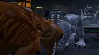 LEGO Jurassic World - 100% Free Play Guide #20 - Main Street Showdown (All 10 Minikits/Amber Brick)