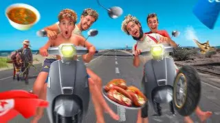24H POUR FAIRE LE TOUR DE DJERBA EN SCOOTER AVEC MES PETITS FRÈRES ! Rémi casse un scooter..
