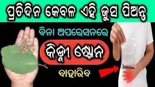 ପ୍ରତିଦିନ କେବଳ ଏହି ଜୁସ ପିଅନ୍ତୁ, ବିନା ଅପରେସନରେ କିଡ୍ନୀ ଷ୍ଟୋନ ବାହାରିବ | Super Drink for Kidney Stone