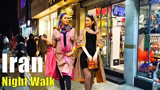 Night Street Walking in Mashhad, real Iran 2024