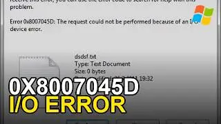 Can't Copy Files to External Drive? Fix! 0x8007045D