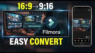 How To Convert Horizontal to Vertical Video EASY in Filmora for Reels & Shorts