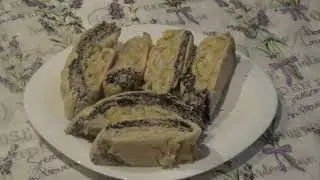 Готовим вместе с папой /Рулет с яблоками и маком