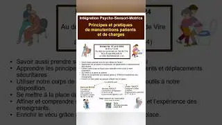 Stage IPSM dimanche matin 7 avril 🌿 Déplacement de soi, de personnes et de charges lourdes 🤗